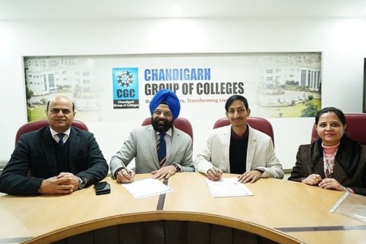 Memorandum of understanding signing between Scrollwell and Chandigarh Engineering College-CGC, Landran, Mohali