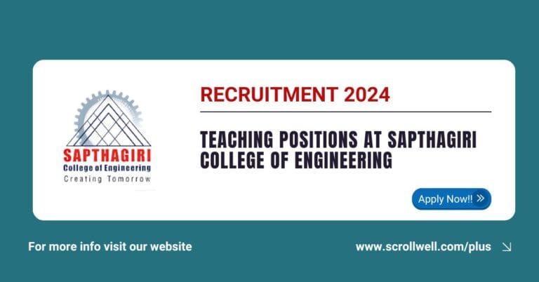 Teaching Positions at Sapthagiri College of Engineering