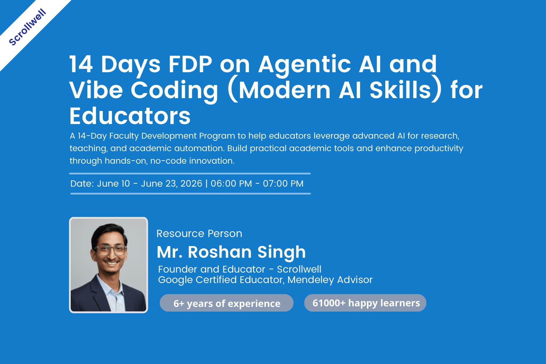 14 Days FDP on Agentic AI and Vibe Coding (Modern AI Skills) for ...